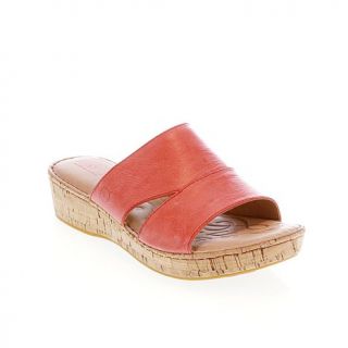 Born® "Andra" Leather Cork Platform Slide Sandal