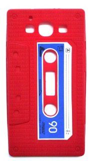 BUKIT CELL SAMSUNG GALAXY S3 III i9300 (Fits any carrier AT&T, VERIZON, SPRINT AND TMOBILE) RED Retro Cassette Tape Silicone Case Cover + Free WirelessGeeks247 Metallic Detachable Touch Screen STYLUS PEN with Anti Dust Plug: Cell Phones & Accessori