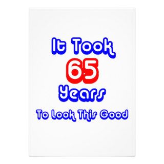 Funny 65th Birthday Party Invitations