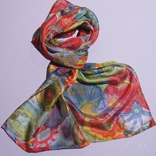 millefiori silk scarf by joanne eddon (hand painted silk)