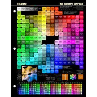 Web Design Color Reference Card (HTML, RGB Chart): Bob Stein: 9780967826318: Books