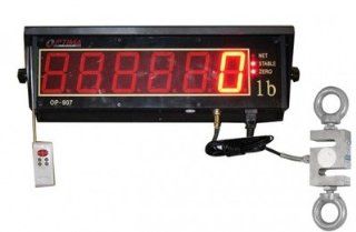 1, 000 LB x 0.2 LB Optima Hanging, S Hook Crane Scale & Scoreboard Display NEW : Electronic Postal Scales : Office Products