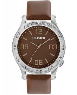 Unlisted Watch, Mens Brown Synthetic Leather Strap 48mm UL1266   Watches   Jewelry & Watches