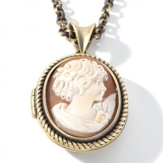 Amedeo NYC Donna Cameo Locket with 22 Inch Chain