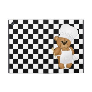 Cute Little Chef Costume Teddy Bear Cartoon Covers For iPad Mini