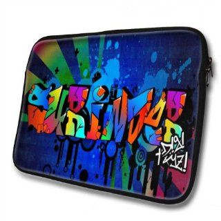 "Graffiti Names" designed for Surinder, Designer 15''  39x32cm, Black Waterproof Neoprene Zipped Laptop Sleeve / Case / Pouch. Cell Phones & Accessories