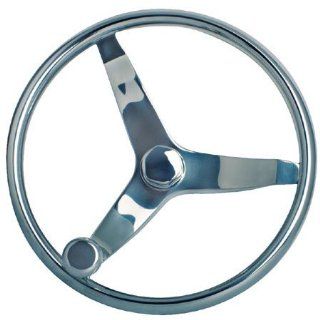 Vision Cast 316 Stainless Steel Steering Wheel With Knob   15 1/2 dia. : Boating Steering Wheels : Sports & Outdoors