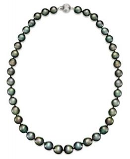 Belle de Mer Pearl Necklace, 14k Gold Cultured Tahitian Pearl Strand (9 10mm)   Necklaces   Jewelry & Watches