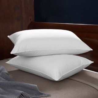 Overfilled Cotton Cambric 235 Thread Count Synthetic Pillow Queen   Hypoallergenic Pillows