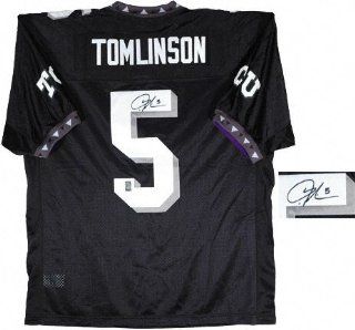 LaDainian Tomlinson TCU Horned Frogs Autographed Black Jersey : Sports Related Collectibles : Sports & Outdoors