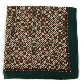 PS A 227   Green   Gold   Red Italian Design Silk Pocket Square at  Mens Clothing store: Neckties