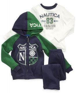 Nautica Baby Boys Hoodie, Shirt & Pants Set   Kids