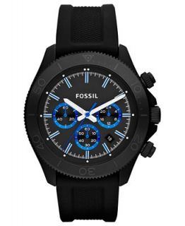 Fossil Mens Chronograph Retro Traveler Black Silicone Strap Watch 44mm CH2875   First @!   Watches   Jewelry & Watches