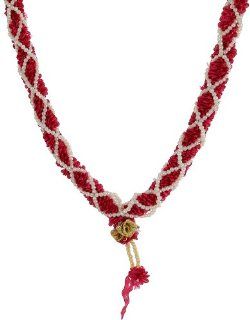 Indian wedding accessories varmala/garland jaimala adorned with pearls MVBR : Wedding Ceremony Accessories : Everything Else