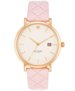 kate spade new york Womens Metro Grand Light Pink Quilted Leather Strap Watch 38mm 1YRU0356   Watches   Jewelry & Watches