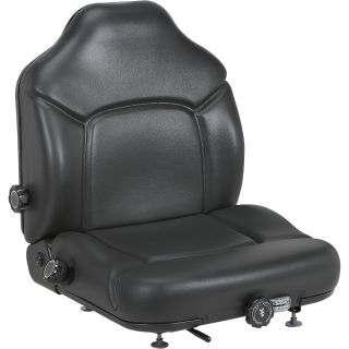 Michigan Seat Skid Steer and Forklift Seat with Variable Suspension — Black, Model# V-5200  Suspension Seats