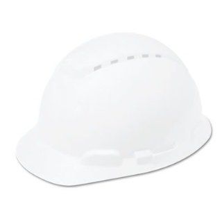 3M H701V Hard Hat with 4 Point Ratchet Suspension, Vented, White: Office Products