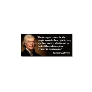 Thomas Jefferson Right To Bear Arms Quote Liberty Second Amendment Bumper Sticker Decal: Automotive