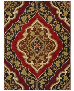 Shaw Living Area Rug, American Abstracts Collection 20800 Andora Red 79 x 103   Rugs
