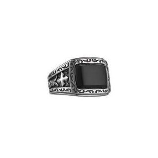 Scott Kay Men's Engraved Onyx Ring: Jewelry