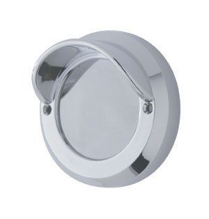 Round Chrome Visor Bezel / Covers 2" LED Side Marker Light / Chrome Mirror Lens: Automotive
