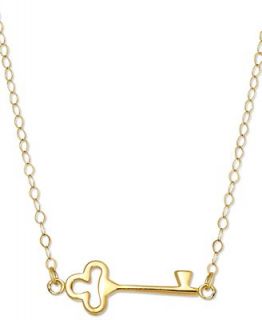 14k Gold Necklace, Sideways Key Pendant   Necklaces   Jewelry & Watches