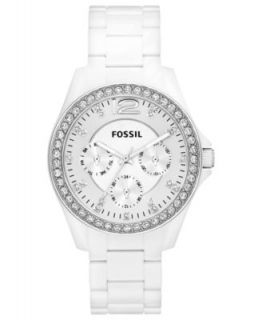 Fossil Womens Cecile White Acetate Bracelet Watch 40mm AM4494   Watches   Jewelry & Watches