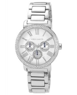 Vince Camuto Watch, Womens White Ceramic and Stainless Steel Bracelet 35mm VC 5047WTSV   Watches   Jewelry & Watches