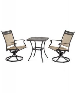 Vintage Outdoor 3 Piece Set: 26 Square Dining Table and 2 Swivel Dining Chairs   Furniture