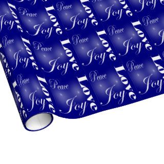 Peace Love Joy Christmas Holiday Gift Wrapping Paper