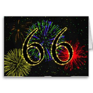 66th Birthday Party Invitation Greeting Cards
