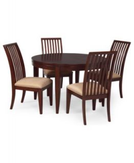 Prescot Dining Room Furniture, 5 Piece Set (Round Table and 4 Panel Back Chairs)   Furniture
