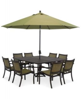 Paradise Outdoor 9 Piece Set 64 Square Dining Table and 8 Dining Chairs   Furniture