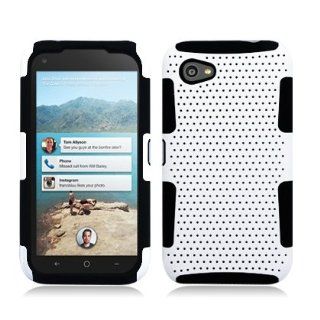 3 in 1 Bundle For HTC First APEX Mesh Dual  Layer Hard/Gel Hybrid Armor Case (White/Black)+ICE CLEAR Screen Protector Shield(Ultra Clear)+Touch Screen Stylus: Cell Phones & Accessories