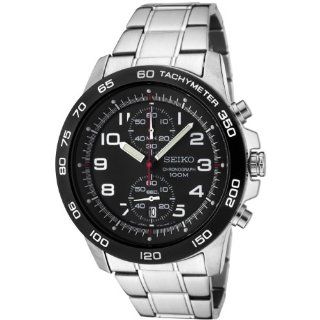 Seiko Men's SNN193P1 Chronograph Grey Dial Stainless Steel Watch Watches