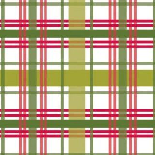 Club Pack of 192 Red and Green Christmas Plaid 3 Ply Party Beverage Napkins Cocktail Napkins Kitchen & Dining