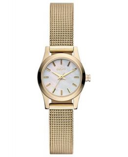 DKNY Watch, Womens Gold Ion Plated Stainless Steel Mesh Bracelet 20mm NY8643   Watches   Jewelry & Watches
