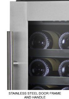 Allavino AWR25 SRNT Dual Zone Built in Wine Refrigerator   27 Bottle   Towel Bar Handle: Kitchen & Dining