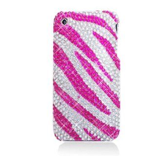 Aimo Wireless IPHONE3GSPCDI186 Bling Brilliance Premium Grade Diamond Case for iPhone 3G/3GS   Retail Packaging   Hot Pink: Cell Phones & Accessories