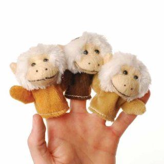 Dozen 3 1/2" Assorted Monkey Finger Puppets: Toys & Games