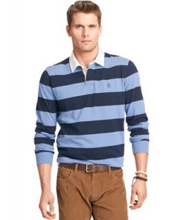 Izod Shirt, Long Sleeve 50/50 Striped Rugby Polo   Polos   Men