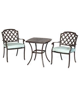 Nottingham Outdoor Patio Furniture, 3 Piece Set (26 Square Dining Table and 2 Dining Chairs)   Furniture