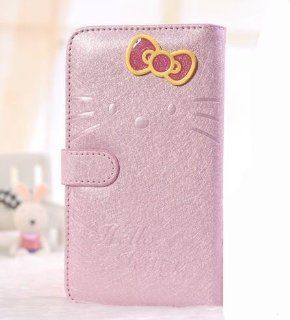 New Arrival Beautiful Protector Case Hello Kitty Cover Skin Case PU Leather Case for Samsung Galaxy Note II N7100 Note 2 Purple Cell Phones & Accessories