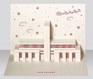 tate modern pop up christmas card by paper tango