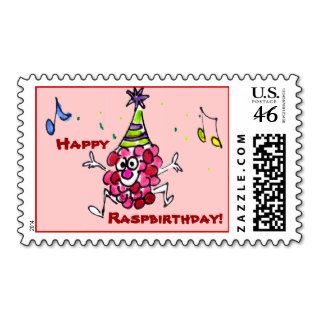 Happy Birthday Funny Cartoon Berry Custom Stamps