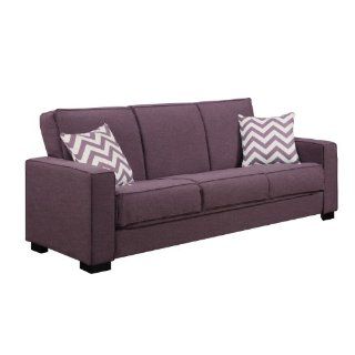Handy Living C2 S176 LIN72 Puebla Linen Convert A Couch/Sleeper Sofa, Amethyst Purple  