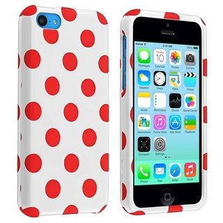 BasAcc White/ Red Dots Protective Case for Apple iPhone 5C BasAcc Cases & Holders
