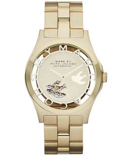 Marc by Marc Jacobs Watch, Womens Automatic Henry Gold Tone Stainless Steel Bracelet 40mm MBM9709   Watches   Jewelry & Watches