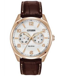 Citizen Mens Chronograph Black Leather Strap Watch 44mm AN3512 03P   Watches   Jewelry & Watches
