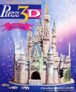 Disney Cinderella CINDERELLA'S CASTLE 3D PUZZLE 530 Pieces Fully Dimensional AVERAGE Difficulty (1995 Milton Bradley/Wrebbit): Toys & Games
